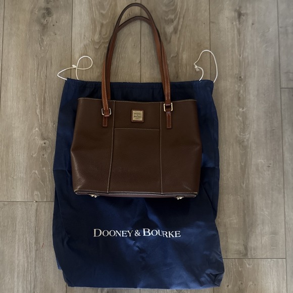 Lexington Handbags - Dooney & Bourke Brown Leather Tote Crossbody Bag
